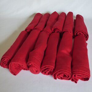 CRATE & BARREL BRAND 21” RED ROSETTI CLOTH NAPKIN SET OF 12